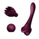 Вибратор двухсторонний универсальный Zalo Bess с насадками Purple - изображение 5
