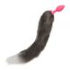нальна пробка Silicone з хвостом Єнот, Raccoon Tail S, Серый/Розовый - зображення 1