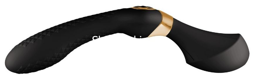 Вибратор нереалистичный рельефный Shunga Zoa черный, 26.5 х 3.8 см - картинка 2