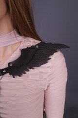 Портупея с крыльями "модель black Angel 2", натуральная кожа, ручная работа - картинка 1