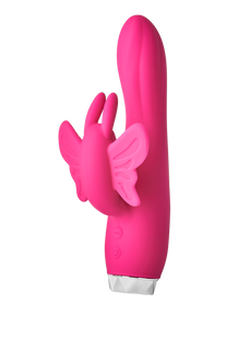 Вібратор кролик у вигляді Метелики Dream Toys Flirts Butterfly, рожевий, 17 см х 3 см - картинка 1