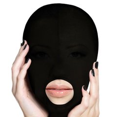 Маска із прорізом для рота чорна Ouch Subversion Mask Dark-Black - картинка 1