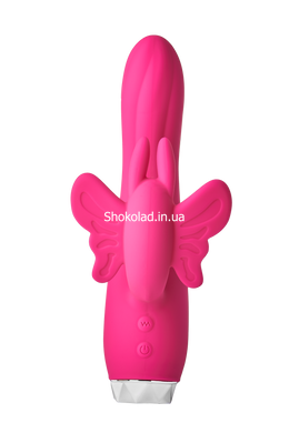 Вибратор кролик в виде Бабочки Dream Toys Flirts Butterfly, розовый, 17 см х 3 см - картинка 3