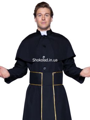 Костюм католического священника Leg Avenue Priest 2 предмета, черный, M/L - картинка 1
