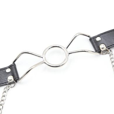 Кляп-кільце з затискачами для сосків DS Fetish Ring gag with nipple clamps S metal - картинка 4