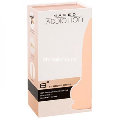 Фаллоимитатор реалистичный на присоске NAKED ADDICTION 8 бежевый - картинка 8