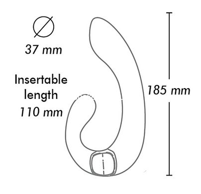 Вагинально-клиторальный вибратор Shunga Miyo нереалистичный, малиновый, 18.5 х 3.7 см - картинка 7