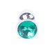 Анальная пробка с камнем Plug-Jewellery Silver PLUG- Green размер S - изображение 6