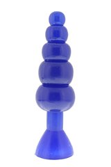 Анальна пробка із кульками синя BENDABLE BUTT RATTLER BLUE - картинка 1