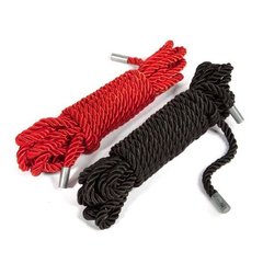 Набір мотузок для бондажа "Зв'яжи мене", Черный / Красный - картинка 1
