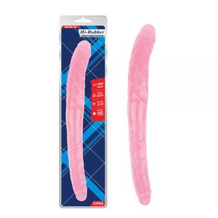 Фалоімітатор подвійний Hi-Rubber 45 см, Pink - картинка 1