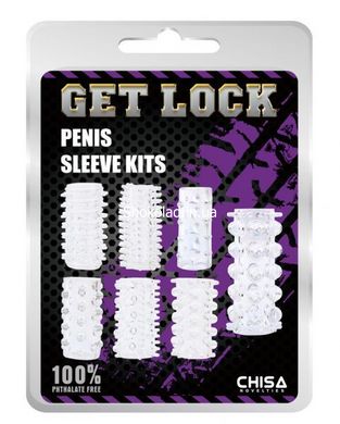 Набір насадок GK Power Penis Sleeve Kits-Clear, Прозрачный, Універсальний - картинка 2