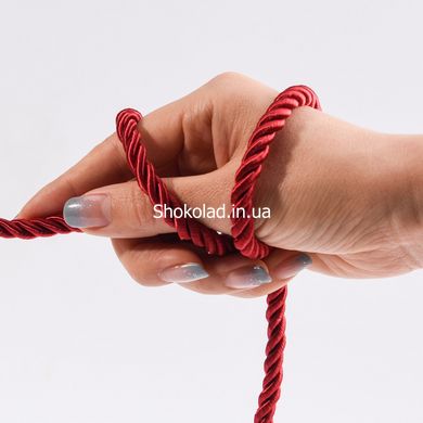 Мотузка для бондажу червона 10м Restraint Bondage vope UPKO - картинка 10