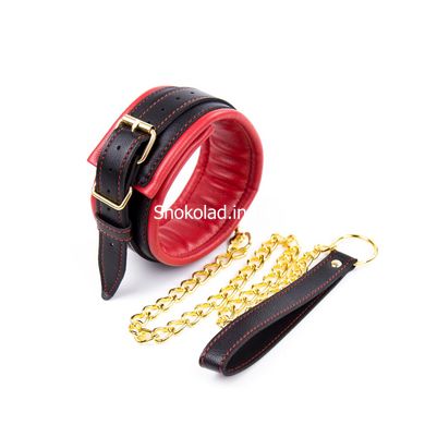 Нашийник з повідцем Collar black/red with leash - картинка 1