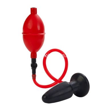 Анальна пробка із насосом-грушею Expandable Butt Plug, чорно-червона California Exotic - картинка 3