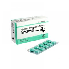 Возбуждающие таблетки для мужчин Cenforce-D, (цена за 1 пластину, 10 таблеток) - картинка 1