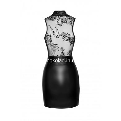 Сукня вінілова Noir Handmade Short dress with powerwetlook skirt and tulle top S - картинка 4