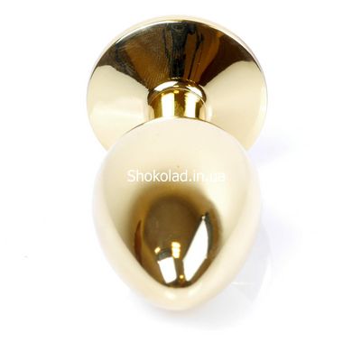 Анальная пробка с камнем Plug-Jewellery Gold PLUG- Dark Blue S - картинка 4