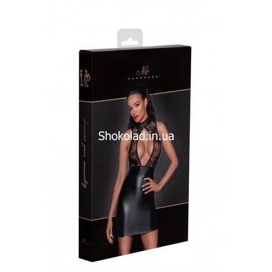 Сукня вінілова Noir Handmade Short dress with powerwetlook skirt and tulle top S - картинка 6