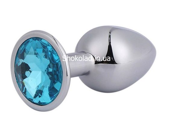 Анальна пробка з каменем Chisa HI-BASIC heart gem anal plug, Сріблястий - картинка 3