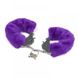 Наручники металеві Roomfun з товстим фіолетовим хутром FURRY CuffS, Фіолетовий - зображення 1