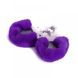 Наручники металеві Roomfun з товстим фіолетовим хутром FURRY CuffS, Фіолетовий - зображення 5
