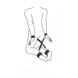 Хрестовина з фіксаторами для рук та ніг Easytoys, штучна шкіра, чорна - зображення 4