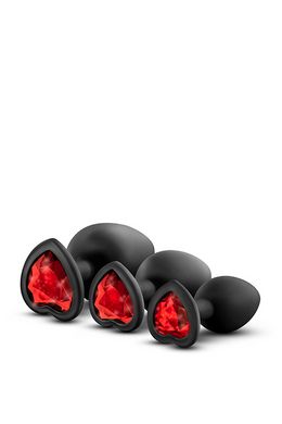 Набір анальних пробок LUXE BLING PLUGS TRAINING KIT RED GEMS - картинка 1