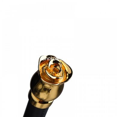 Мягкий кожанный хлыст с бутоном розы на рукоятке Soft Whip UPKO - картинка 2