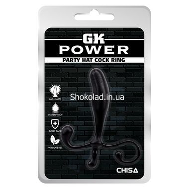 Масажер простати Chisa GK Power Party Hat Cock Ring Black - картинка 2