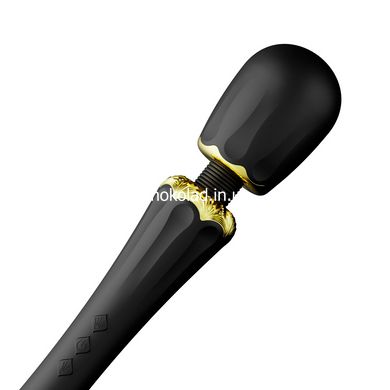Вібратор мікрофон з насадками Zalo Kyro Wand Obsidian Black, Черный - картинка 4