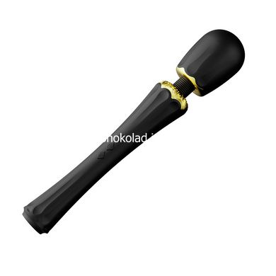 Вібратор мікрофон з насадками Zalo Kyro Wand Obsidian Black, Черный - картинка 3