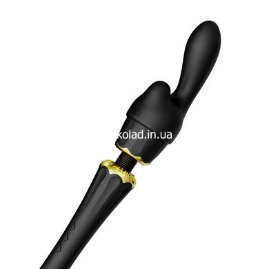 Вібратор мікрофон з насадками Zalo Kyro Wand Obsidian Black, Черный - картинка 5