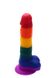 Радужный фаллоимитатор на присоске Dream toys Colourful Love Rainbow Dildo, 20 см х 3.8 см - изображение 4