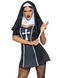 Костюм монашки Leg Avenue, S, Naughty Nun 2 предмета, черный - изображение 1