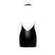 Сексуальна вінілова міні-сукня XL F283 Noir Handmade, з мереживом, чорна - зображення 4