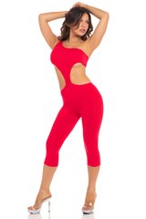Комбінезон ONE SHOULDER CROPPED CATSUIT RED, S/M - картинка 1