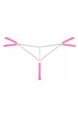 Сексуальні стрінги з ланцюжком Obsessive Chainty thong pink L/XL - картинка 1