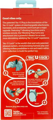Стпапон з вібрацією Doc Johnson Vac-U-Lock Smooth Vibrating Pleasure Set - картинка 1