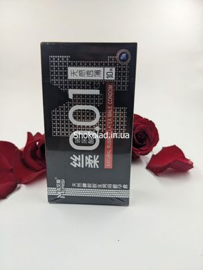 Набор ультратонких презервативов 0,01 мм с дополнительной смазкой, Black 10 шт - картинка 13