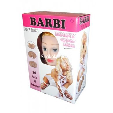 Надувная кукла " BARBI- 3D " с вставкой из киберкожи и вибростимуляцией - картинка 1