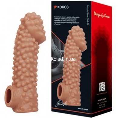 K45212 Насадка на пенис с отверстием для мошонки Kokos 15,6 см. CS 004-M - картинка 1