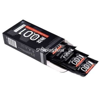 Набор ультратонких презервативов 0,01 мм с дополнительной смазкой, Black 10 шт - картинка 6