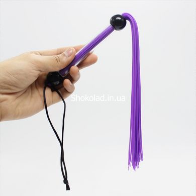 Кнут фиолетовый, ручка из шариков FLOGGER, 39 см - картинка 1