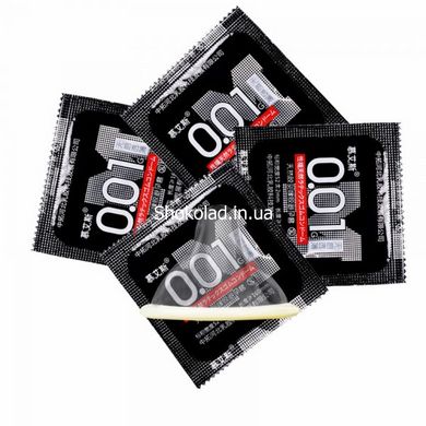 Набір ультратонких презервативів 0,01 мм з додатковим мастилом, Black 10 шт. - картинка 2
