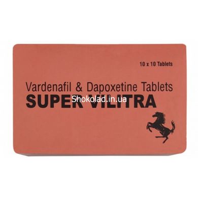 Таблетки Віагра Super Vilitra Левітра + Дапоксетин (ціна за пластину, 10 таблеток) - картинка 2