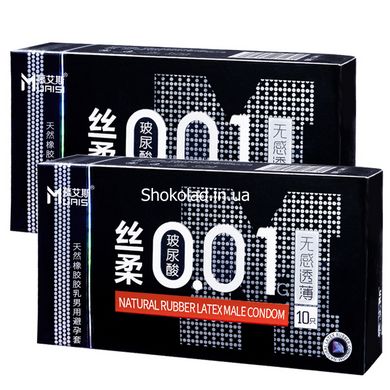 Набор ультратонких презервативов 0,01 мм с дополнительной смазкой, Black 10 шт - картинка 4