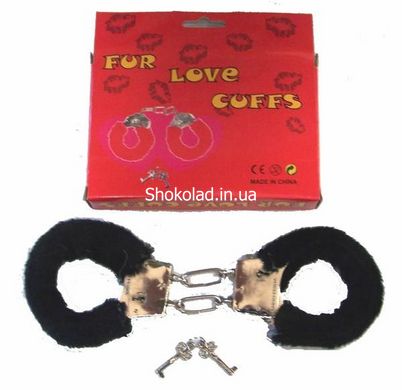 Наручники с мехом Fur Love Cuffs, Black - картинка 2