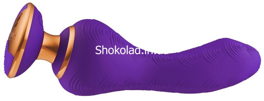 Вібратор Shunga Sanya з ручкою та підсвічуванням, фіолетовий, 18.5 см х 3.8 см - картинка 2