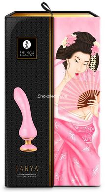 Вібратор Shunga Sanya з ручкою та підсвічуванням, ніжно-рожевий, 18.5 см х 3.8 см - картинка 7